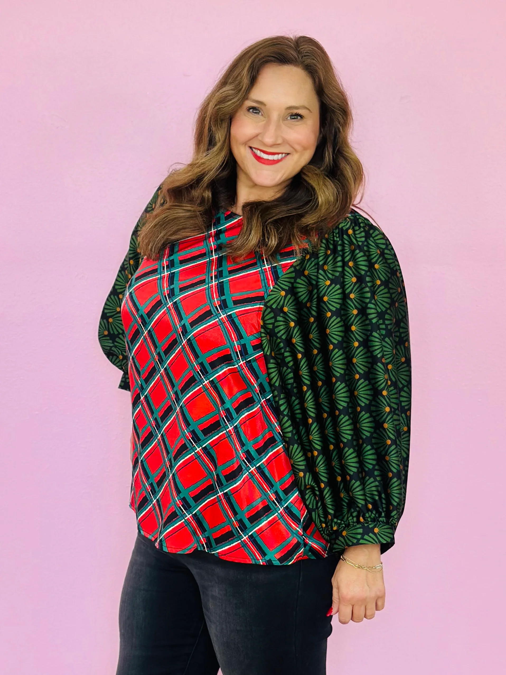 TARTAN & FRILLS TOP